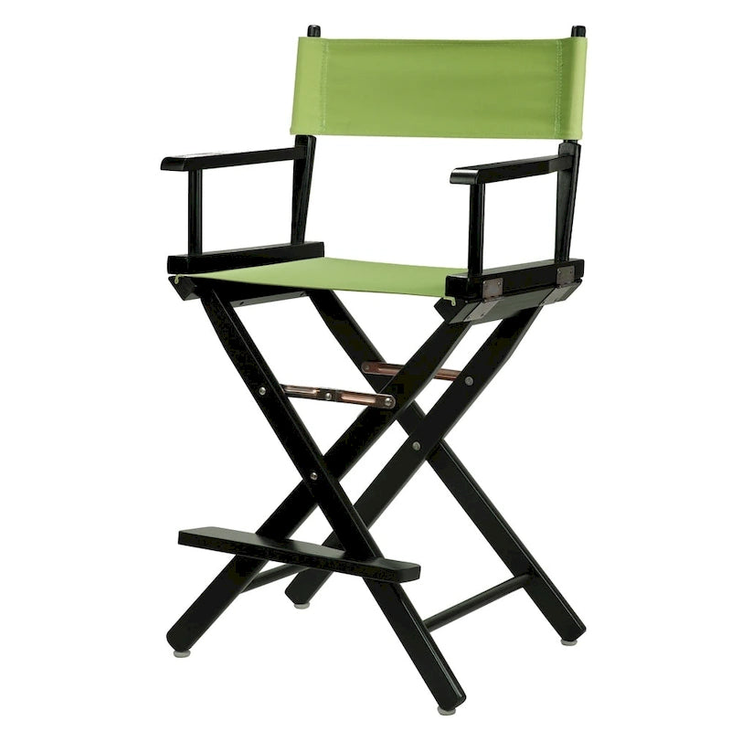 Chaise de réalisateur à cadre noir de 61 cm (24 pouces)