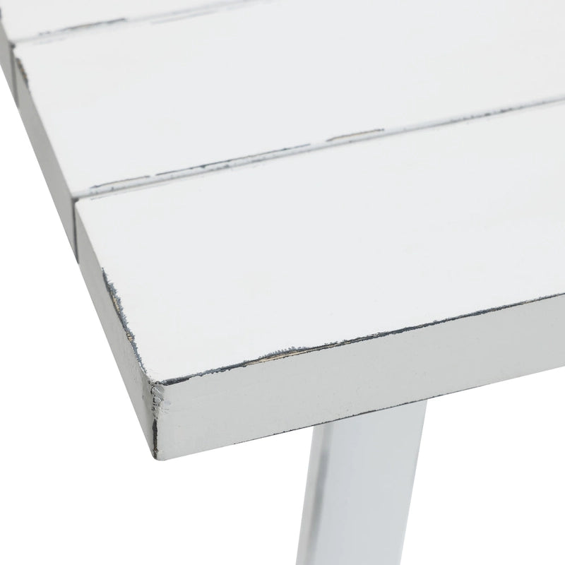 Console et table d'entrée style ferme blanche - 82,5 cm (H) x 121,5 cm (L) x 38 cm (P)-10