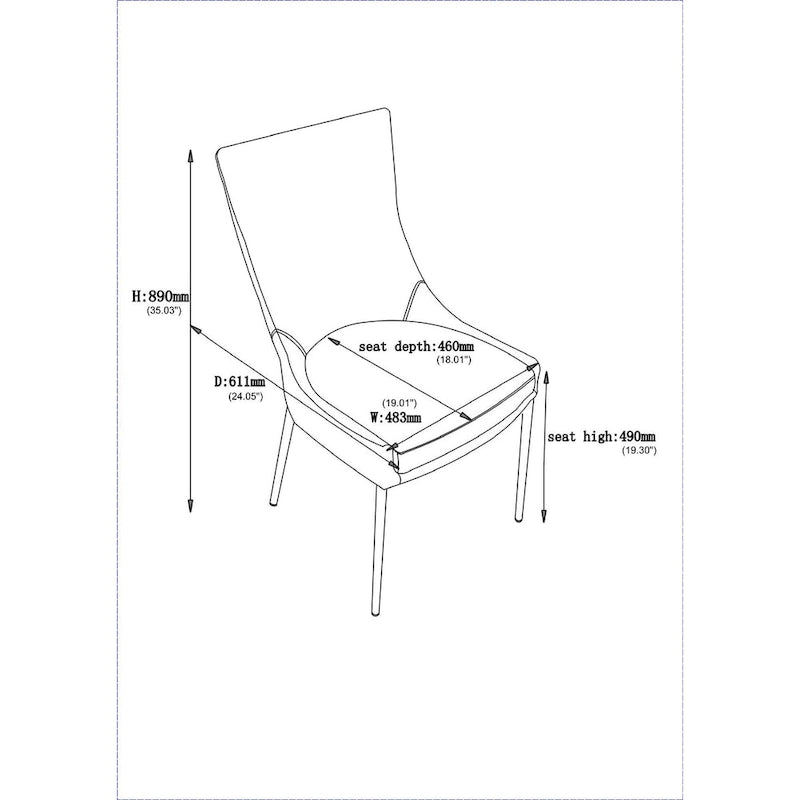 Chaise de salle à manger Somette Patty Designer Seat, lot de 2-4