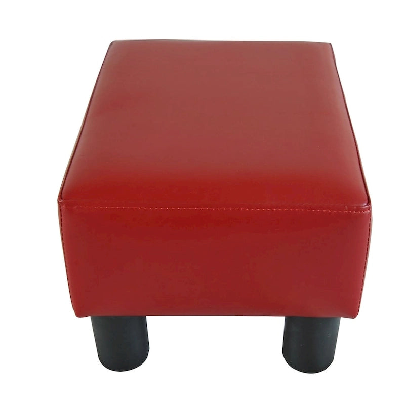 Porch &amp; Den Meadow Petit pouf rouge moderne-2
