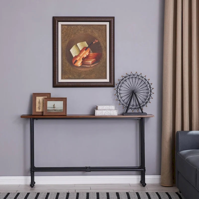 Table console SEI Furniture Northrup noire/expresso-2