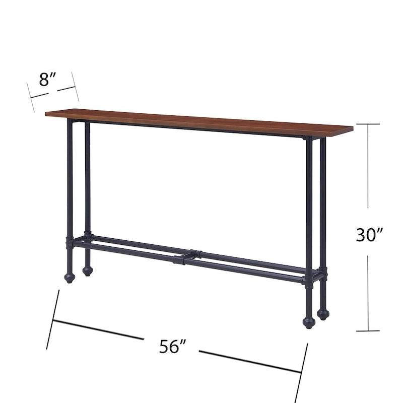 Table console SEI Furniture Northrup noire/expresso-10