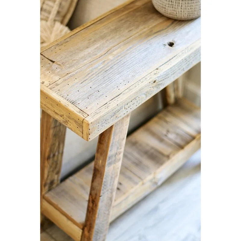 Table d'appoint Aztec en forme de A (naturelle) 26x10x23-3