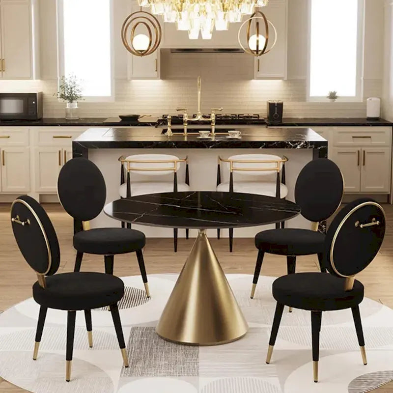 Ensemble table et chaises rondes 5 pièces Morden Fort Modern Luxury-2