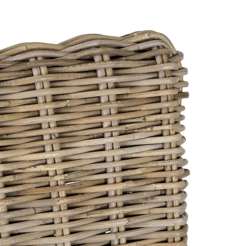 Chaises de salle à manger rembourrées en rotin naturel (ensemble de 2) par East at Main-8