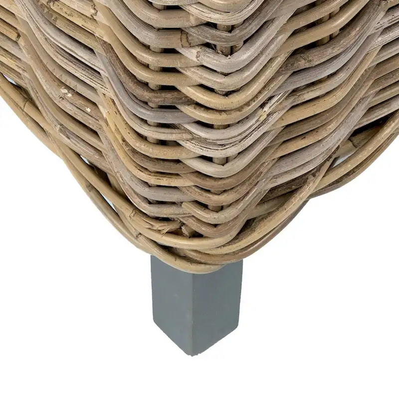 Chaises de salle à manger rembourrées en rotin naturel (ensemble de 2) par East at Main-9