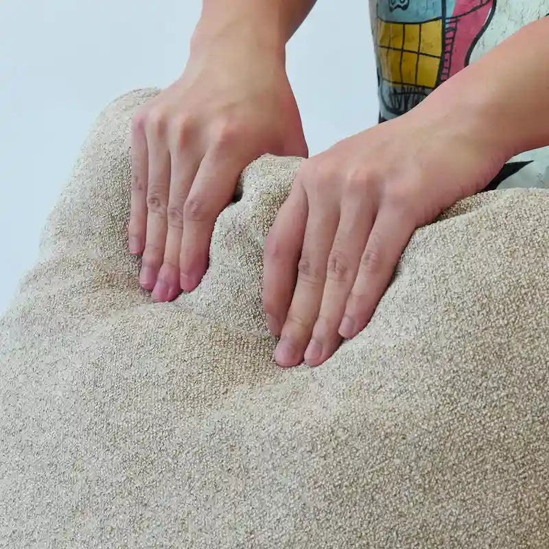 Canapé d'angle 4 pièces en lin moderne, style minimaliste, garni de duvet, style Commix-27