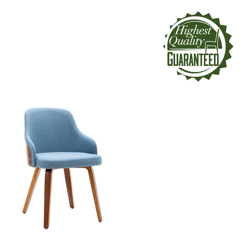 Ensemble de 2 chaises de salle à manger Porthos Home Hye, revêtement en tissu, pieds en bois courbé-7
