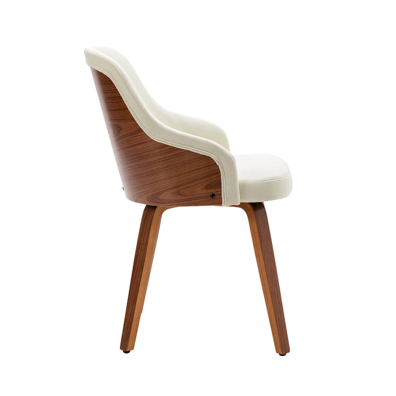 Ensemble de 2 chaises de salle à manger Porthos Home Hye, revêtement en tissu, pieds en bois courbé-10