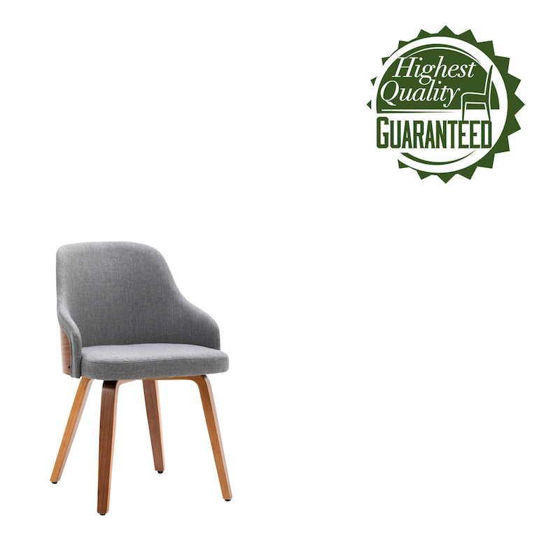 Ensemble de 2 chaises de salle à manger Porthos Home Hye, revêtement en tissu, pieds en bois courbé-19