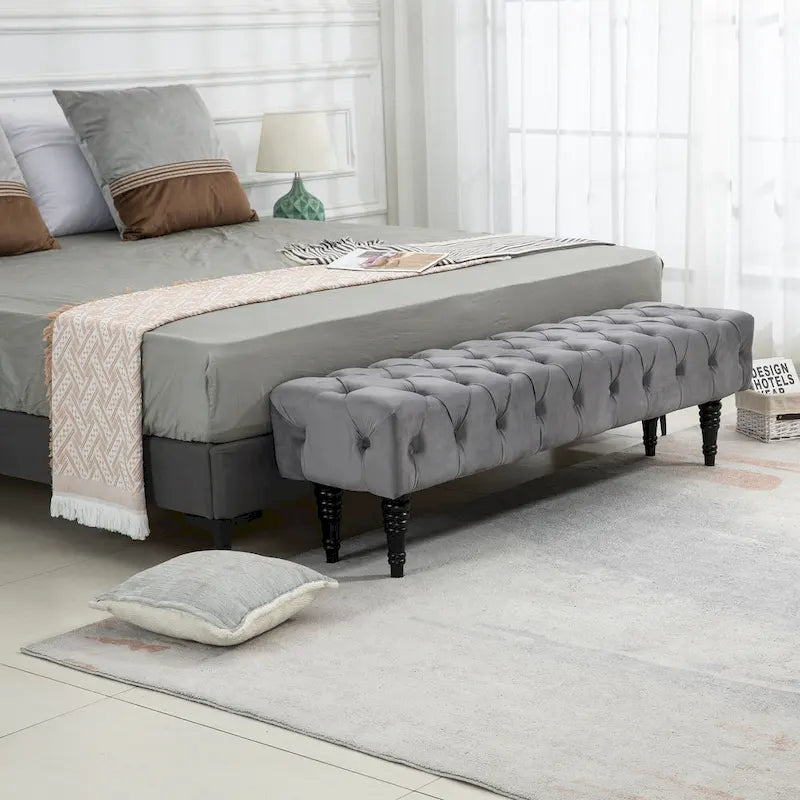 Banc ottoman capitonné AVAWING, banc d'entrée d'appoint-6
