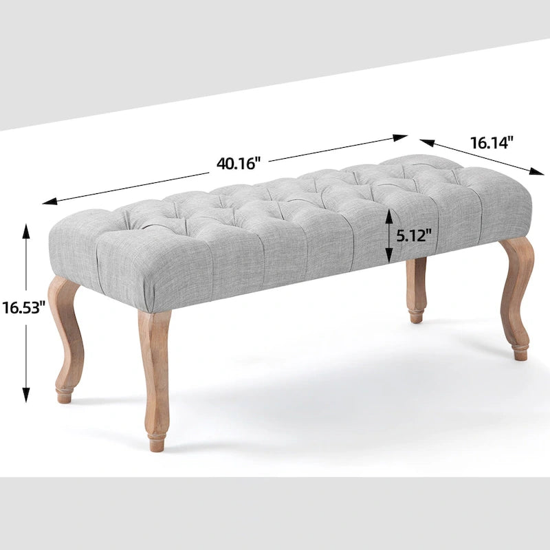 Banc ottoman capitonné AVAWING, banc d'entrée d'appoint-10