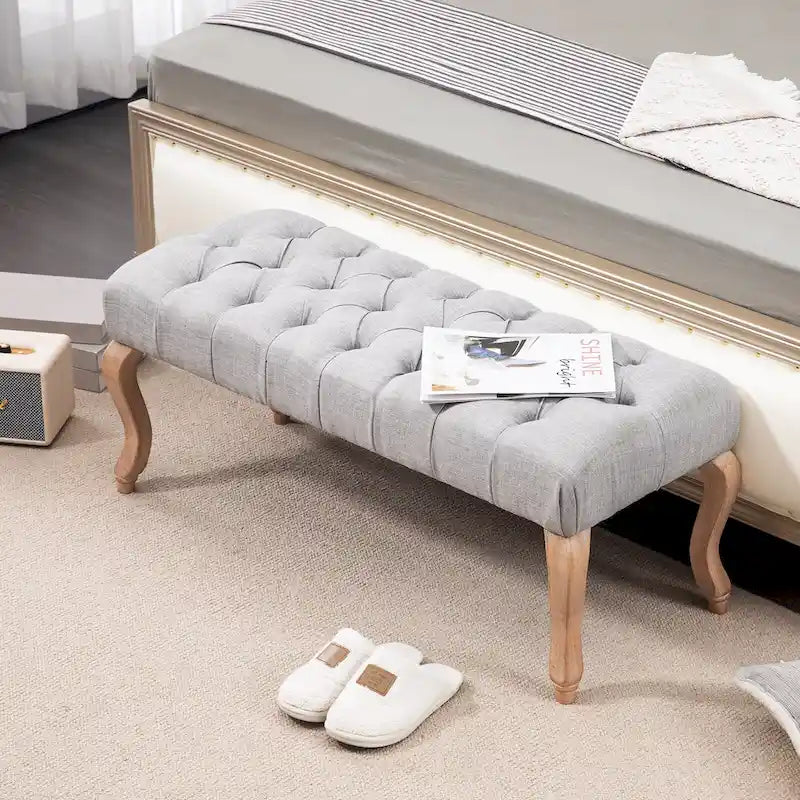Banc ottoman capitonné AVAWING, banc d'entrée d'appoint-13