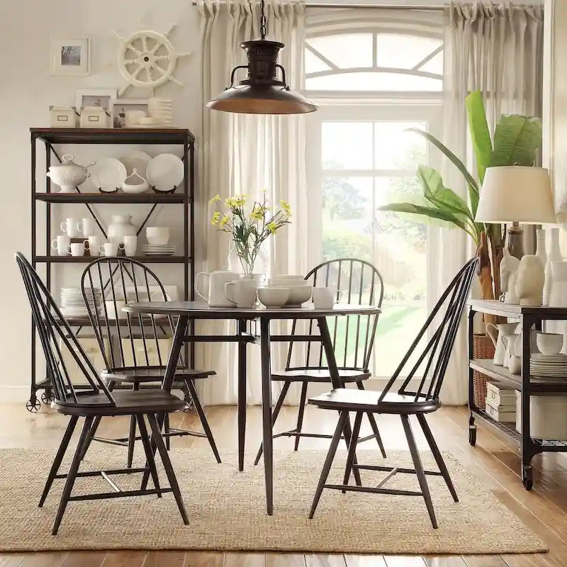 Ensemble de salle à manger Belita 5 pièces, style moderne bicolore en bois, style milieu du siècle, iNSPIRE Q Modern-19