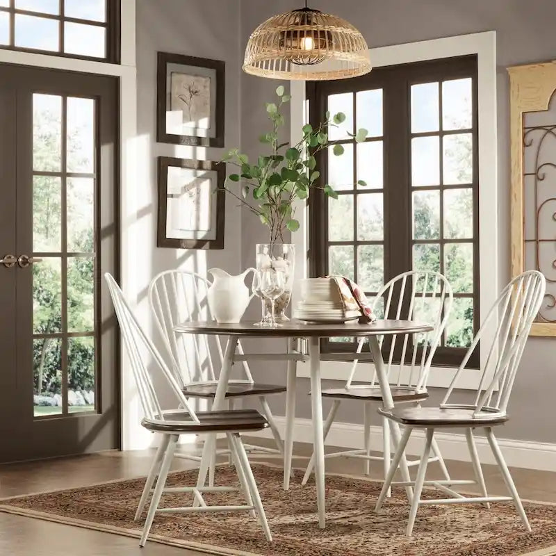 Ensemble de salle à manger Belita 5 pièces, style moderne bicolore en bois, style milieu du siècle, iNSPIRE Q Modern-20