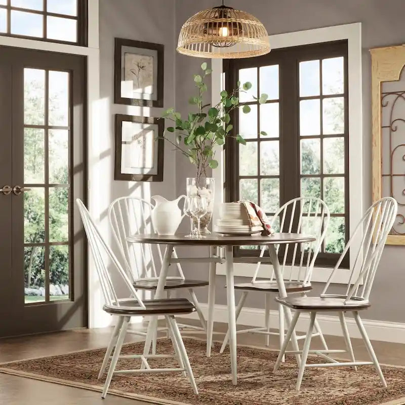 Ensemble de salle à manger Belita 5 pièces, style moderne bicolore en bois, style milieu du siècle, iNSPIRE Q Modern-4