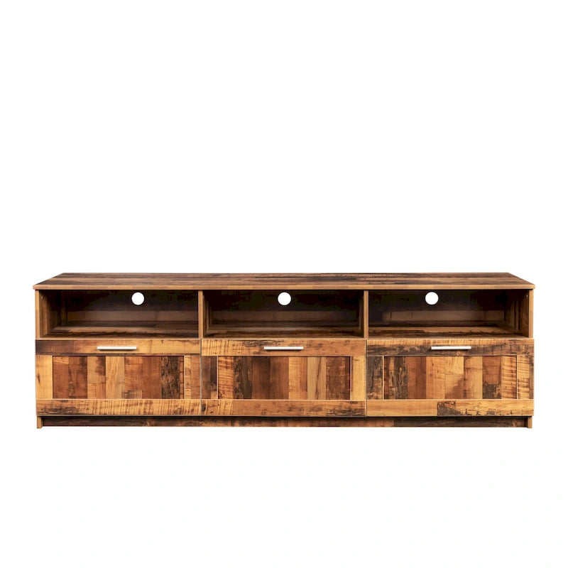 Meuble TV minimaliste moderne, support TV 80 pouces, casier ouvert, salon, chambre-8