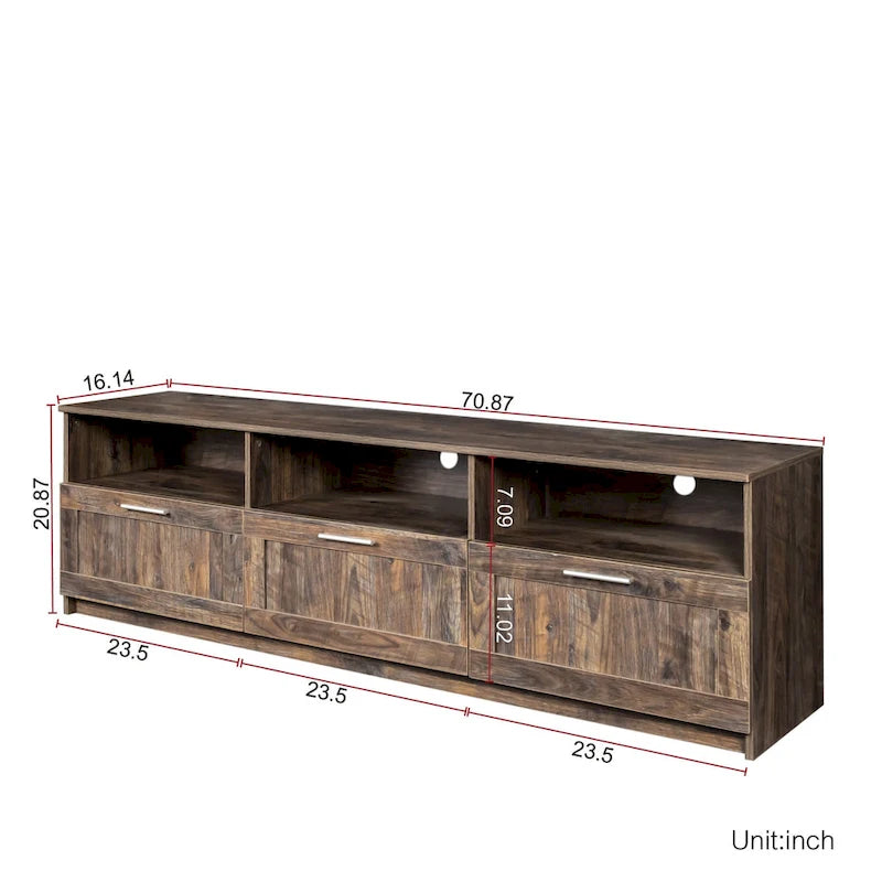 Meuble TV minimaliste moderne, support TV 80 pouces, casier ouvert, salon, chambre-12