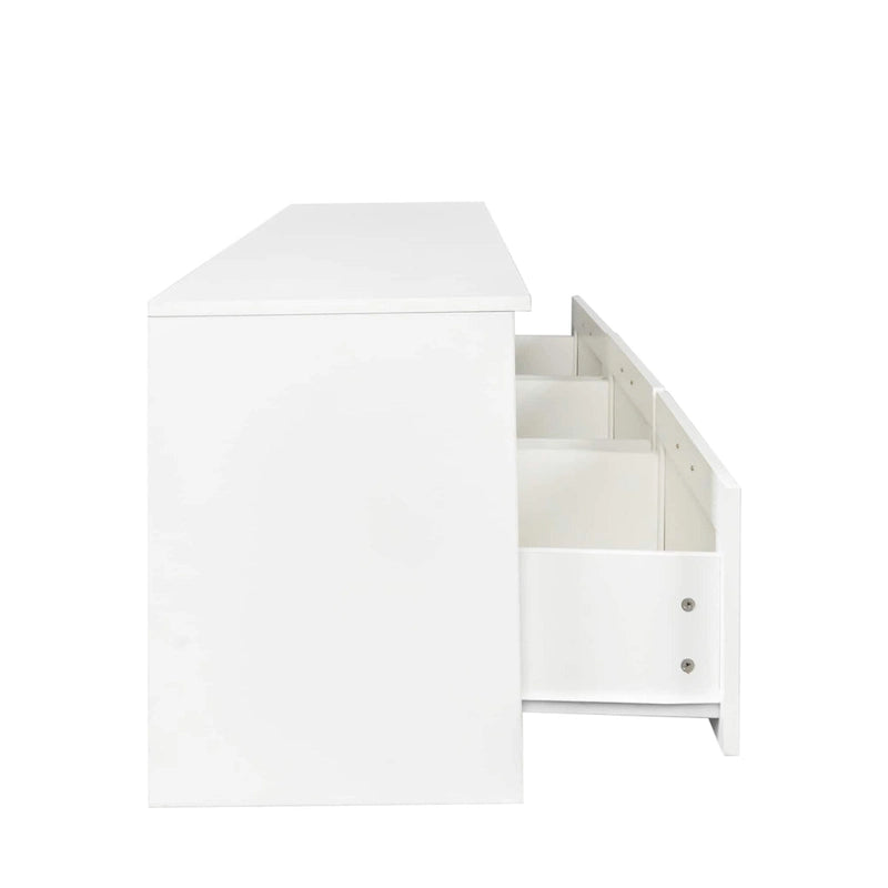 Meuble TV minimaliste moderne, support TV 80 pouces, casier ouvert, salon, chambre-17