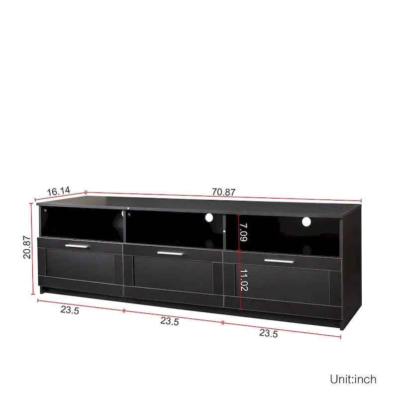 Meuble TV minimaliste moderne, support TV 80 pouces, casier ouvert, salon, chambre-21