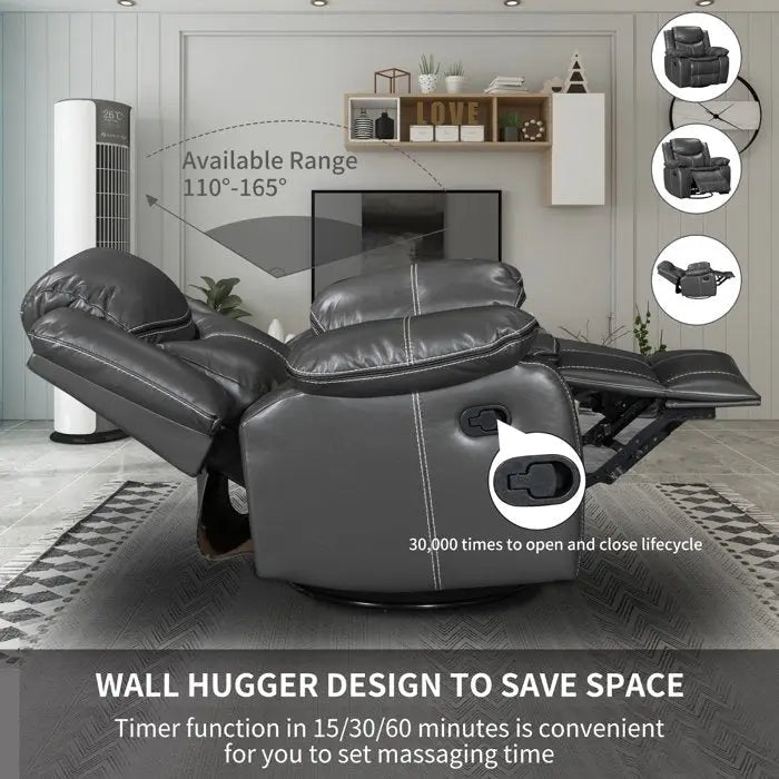 Fauteuil inclinable à bascule pivotant à 360 degrés-5