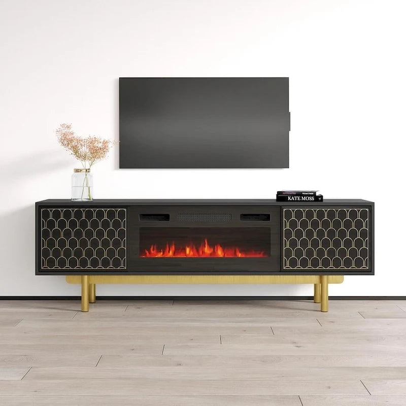 Meuble TV avec cheminée Karp BL-EF-19