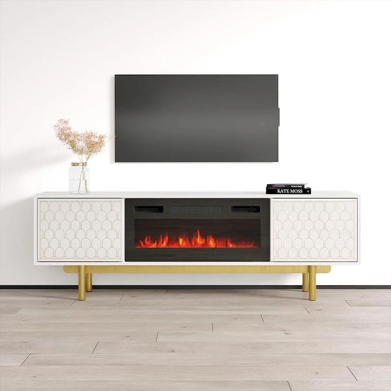 Meuble TV avec cheminée Karp BL-EF-20