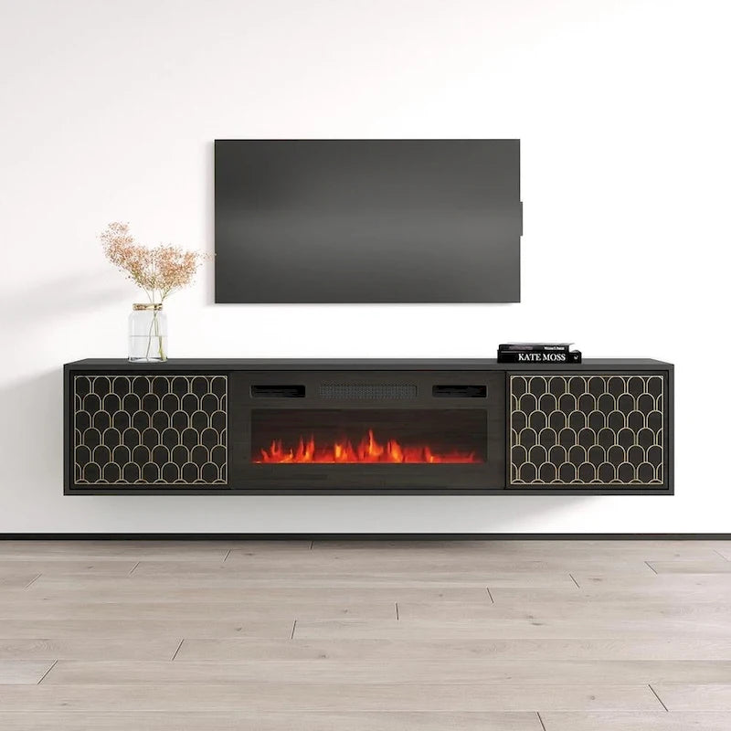 Meuble TV avec cheminée Karp BL-EF-5