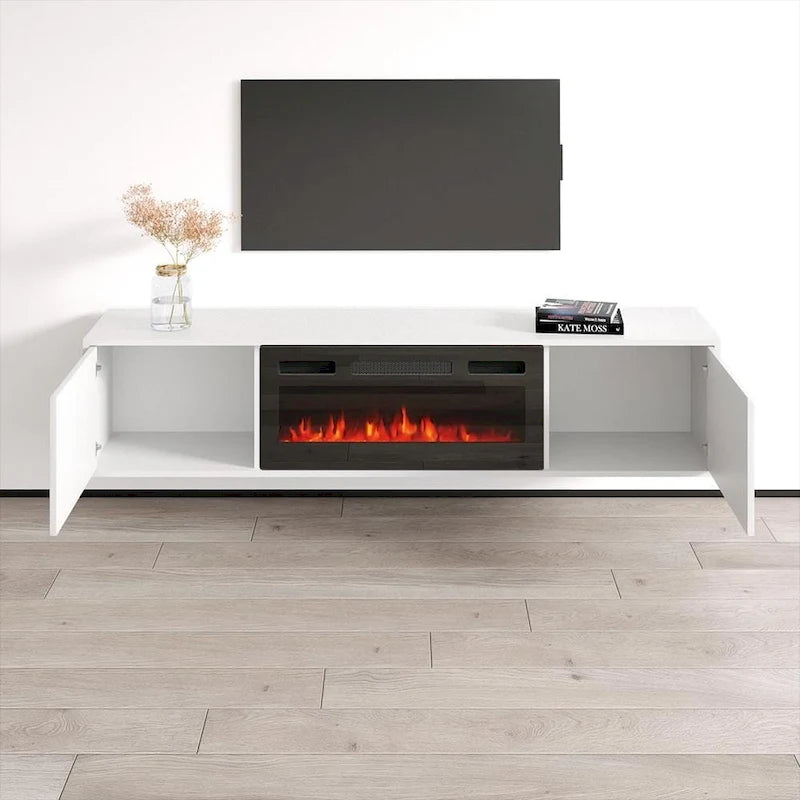 Meuble TV avec cheminée Karp BL-EF-18