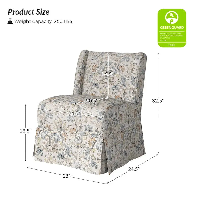 Fauteuil crapaud Falk de style transitionnel, rembourré, avec housse et pieds en bois massif, lot de 2 par HULALA HOME-10