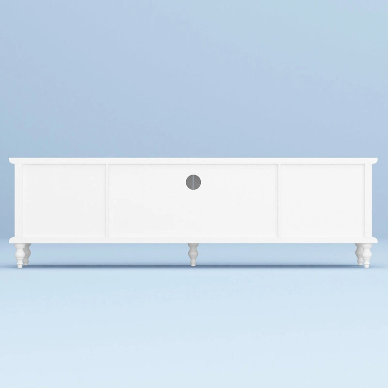 Ensemble de meubles avec rangements en verre trempé et support TV - Meuble latéral + support TV-9