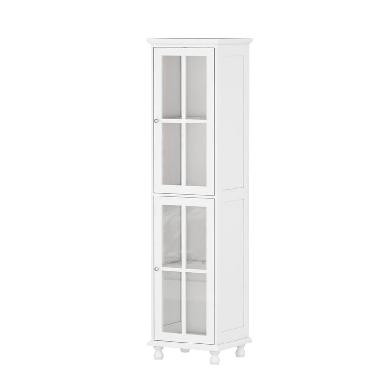 Ensemble de meubles avec rangements en verre trempé et support TV - Meuble latéral + support TV-29