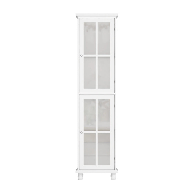 Ensemble de meubles avec rangements en verre trempé et support TV - Meuble latéral + support TV-30