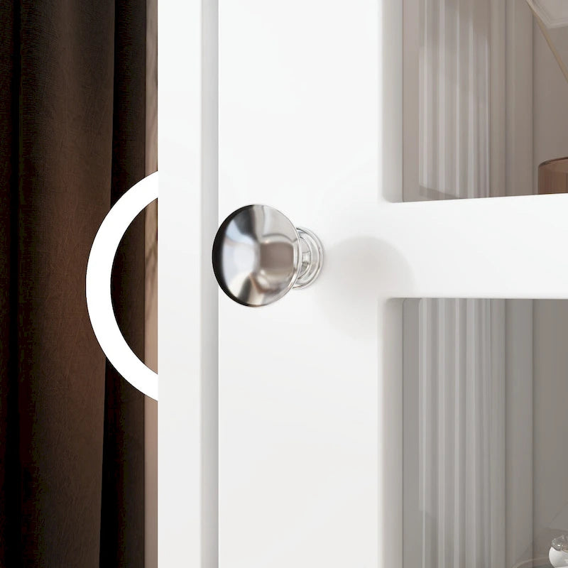 Ensemble de meubles avec rangements en verre trempé et support TV - Meuble latéral + support TV-36