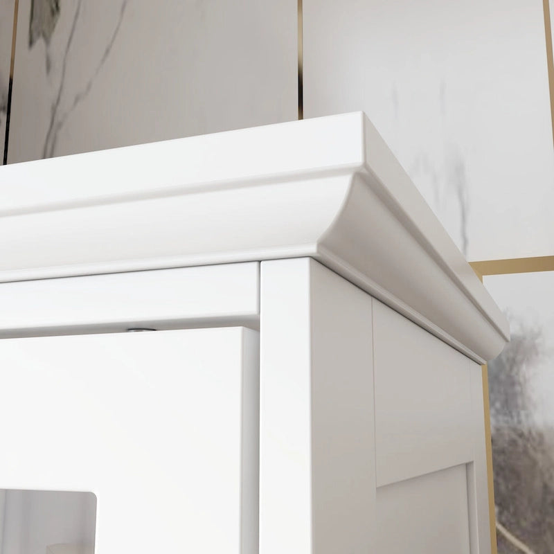 Ensemble de meubles avec rangements en verre trempé et support TV - Meuble latéral + support TV-38