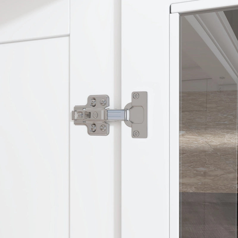 Ensemble de meubles avec rangements en verre trempé et support TV - Meuble latéral + support TV-40