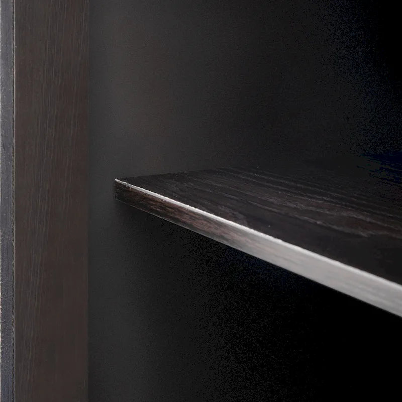 Armoire de rangement en bois avec trois portes en verre trempé-14