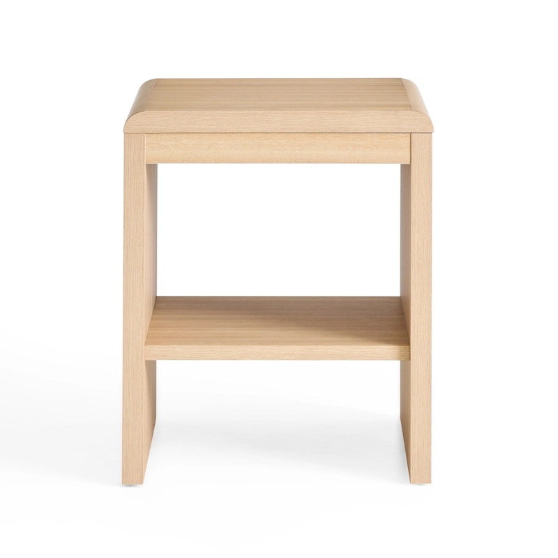 Table d'appoint moderne en bois Brookside Reyna avec coins arrondis-17
