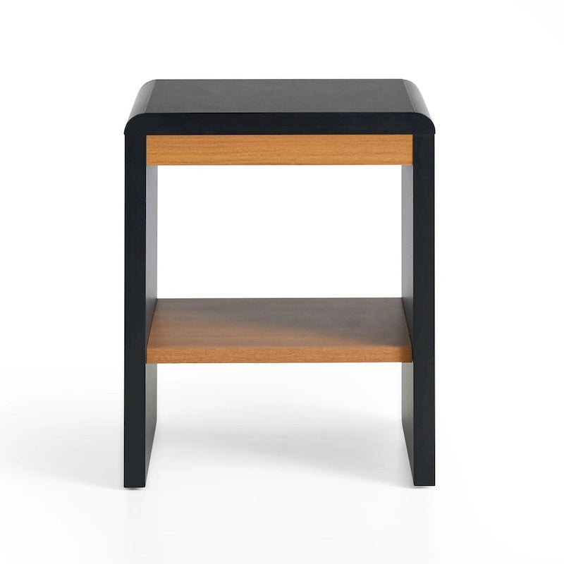 Table d'appoint moderne en bois Brookside Reyna avec coins arrondis-11