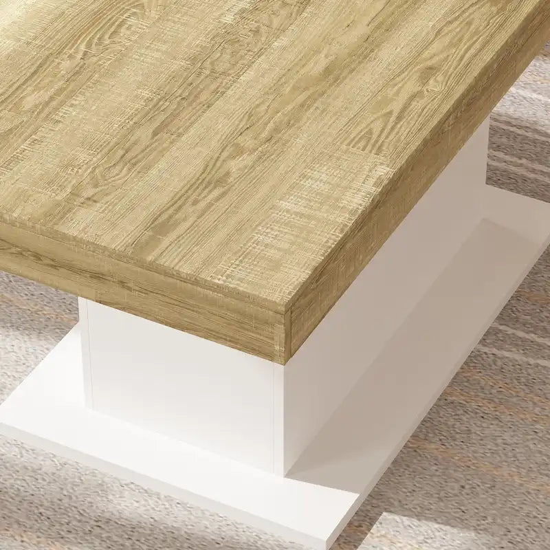 Table de salle à manger extensible avec plateau en bois et support pour ordinateur (noir/blanc)-10