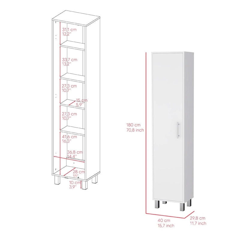 Armoire de rangement Laska 71 à 5 étagères - Non disponible-3