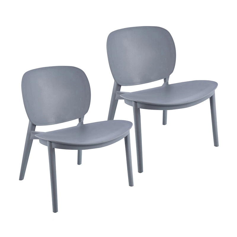Porthos Home Dani Plastic Dining Chairs Set of 2, Indoors And Outdoors