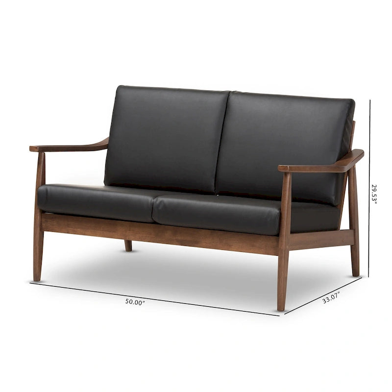 Canapé deux places style années 50 par Baxton Studio-11