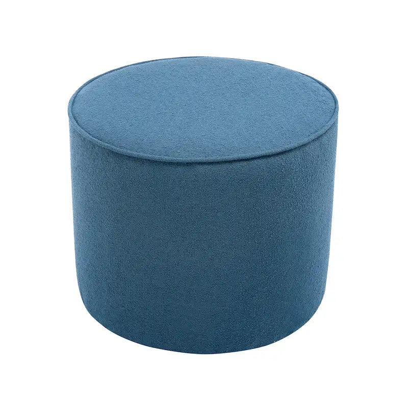 Table basse ronde pouf en tissu bouclé Belia de Porthos Home-19