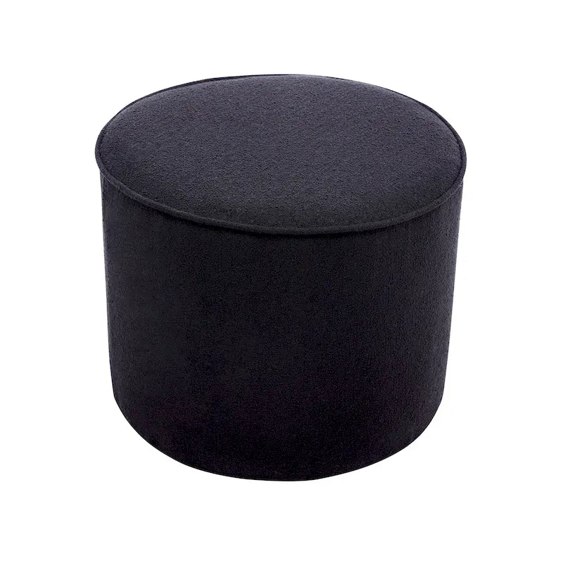 Table basse ronde pouf en tissu bouclé Belia de Porthos Home-21