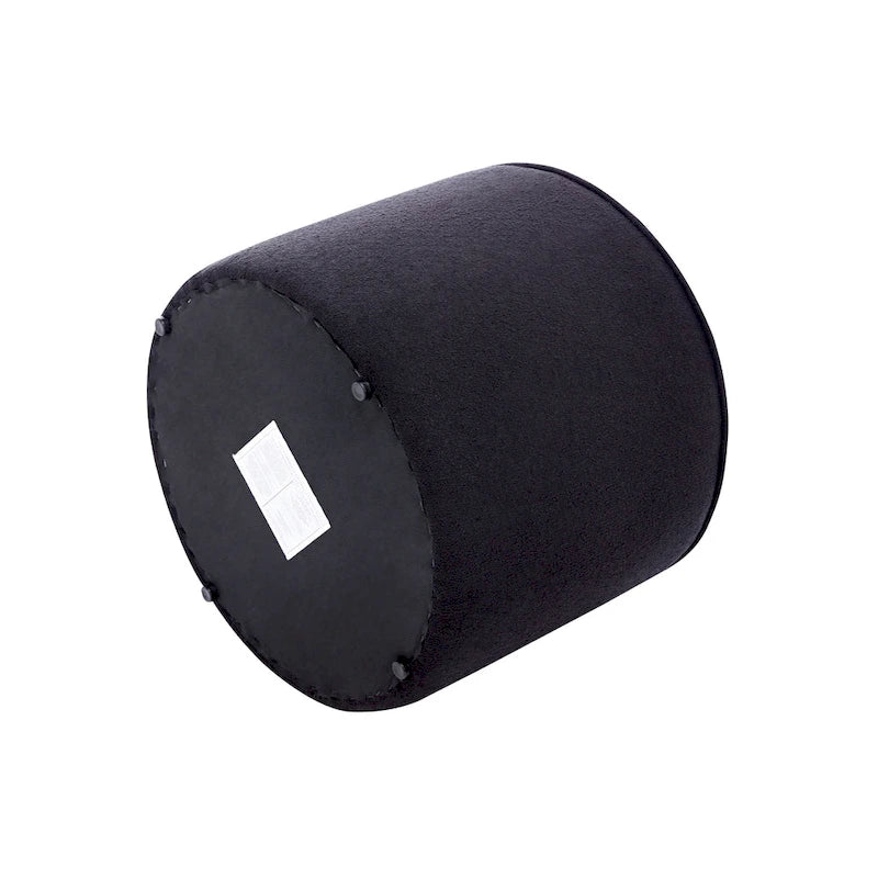 Table basse ronde pouf en tissu bouclé Belia de Porthos Home-6