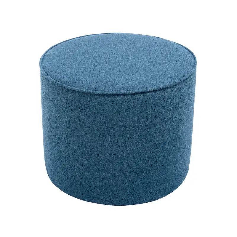 Table basse ronde pouf en tissu bouclé Belia de Porthos Home-9