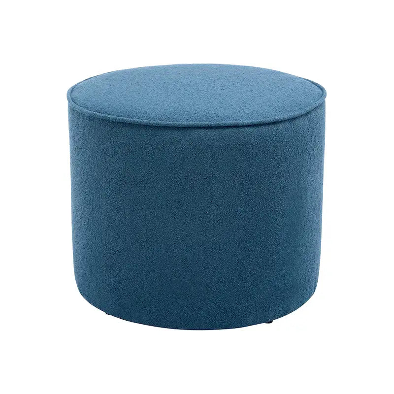 Table basse ronde pouf en tissu bouclé Belia de Porthos Home-10