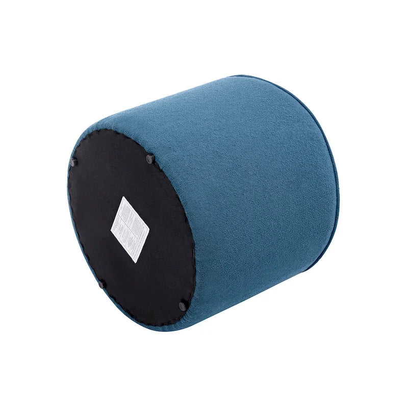 Table basse ronde pouf en tissu bouclé Belia de Porthos Home-11