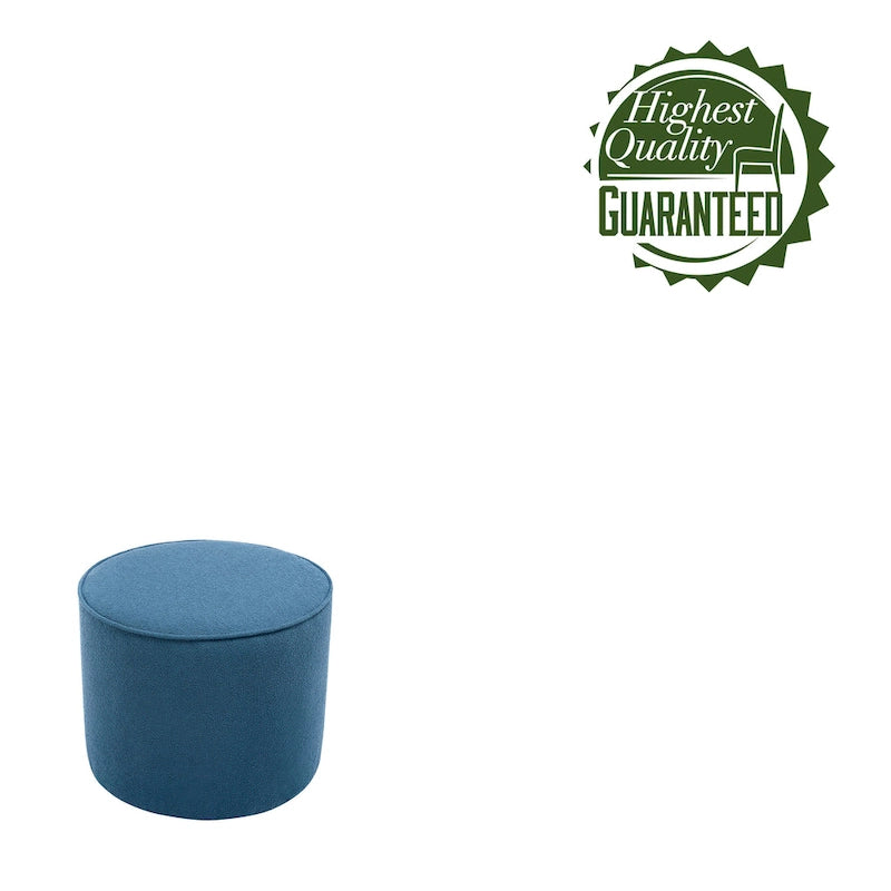 Table basse ronde pouf en tissu bouclé Belia de Porthos Home-13
